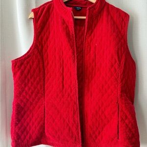 Women's Red Quilted Vest